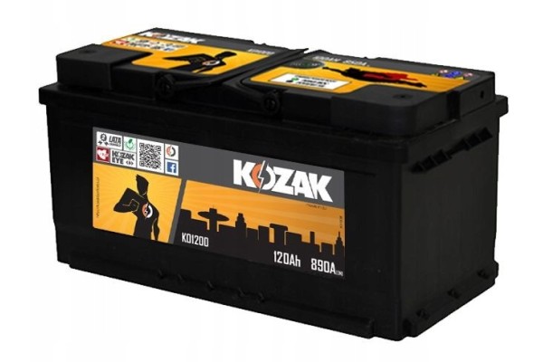 CAR BATTERY KOZAK KO1200 120Ah 950A SAE 120AH