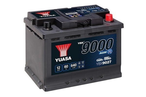 Yuasa YBX 9027 AGM battery 12V 60Ah 640A P