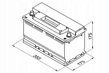 Battery Bosch 12V 88AH 740A L 353X175X175 S3 0 092 S30 120 Polarity right