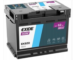 CAR BATTERY EXIDE START STOP AGM 62AH 680A EK620