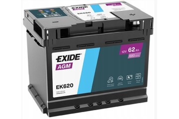 CAR BATTERY EXIDE START STOP AGM 62AH 680A EK620