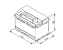 Battery Bosch 12V 75AH 730A L 315X175X175 EFB S4 0 092 S4E 100 Model EFB