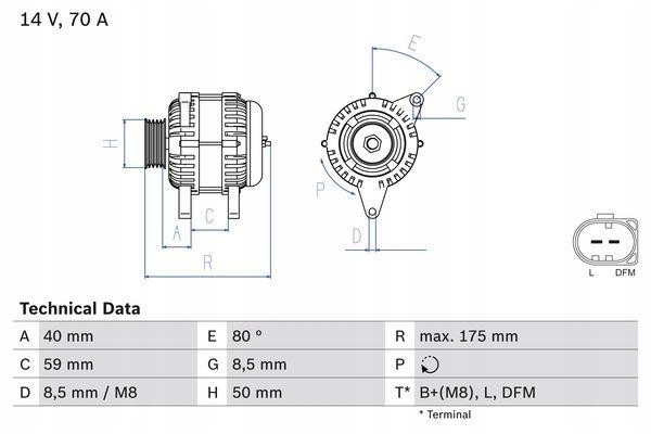 ALTERNATOR VW 1 4 1 6 POLO 02 FABIA IB Catalog number of the part 0 986 042 620