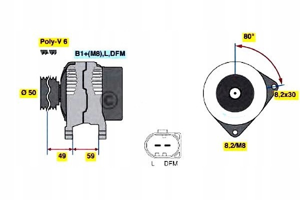 Alternador Bosch 0 986 042 620