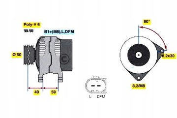 Alternador Bosch 0 986 042 620