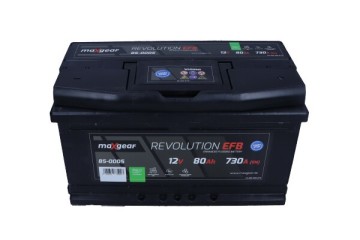 Battery Maxgear START STOP 12V 80AH 730A EFB Catalog number of the part 85 0005