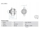 0 986 047 910 ALTERNATOR 0 986 047 910 BOSCH Product weight with unit packaging 7 kg