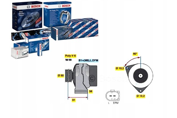 BOSCH 0 986 047 550 generator Alternator charging current 150 A