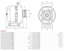 ALTERNATOR 105A A6079PR AS PL HONDA CIVIC CR V Car type cargo vans passenger cars