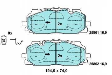 ATE 13 0470 5678 2 BRAKE PADS AUDI P A4 A5 A6 A7 A8 Q5 Q7 1 4 3 0 15 Product weight 4 kg
