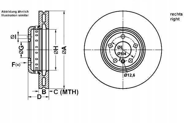 ATE 24 0136 0114 2 Brake disc Disc type ventilated