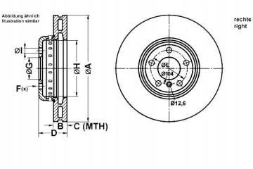 ATE 24 0136 0114 2 Brake disc Disc type ventilated