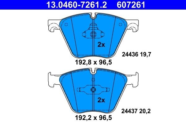 FRONT BRAKE PADS FOR BMW X5 E70 F15 F85 Catalog number of the part 13 0460 7261 2