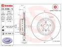 Brake disc rear for BMW 5 G30 2016 2023 1 piece Part manufacturer Brembo