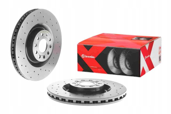 Brake disc Brembo VW Passat 2005 perforated ventilated Part manufacturer Brembo