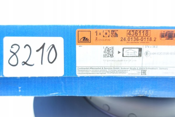 ATE BRAKE DISC BMW 5 BMW 6 BMW 7 436118 Car type passenger cars