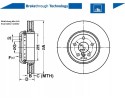 Brake disc ATE for BMW 5 F10 rear 345x24mm new 24 0124 0233 Product weight with unit packaging 9 kg