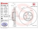 Brake disc Brembo for BMW 5 F10 2010 Left front OEM Part manufacturer Brembo