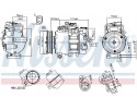 AIR CONDITIONING COMPRESSOR AUDI A4 00 A4 07 A5 07 NISSENS Catalog number of the original AUDI 4F0260805AJ