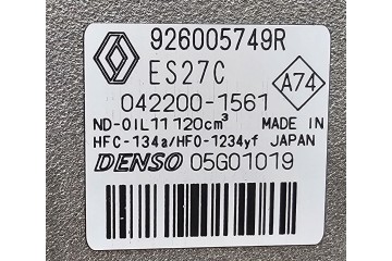 NEW ORIGINAL COMPRESSOR AIR CONDITIONING COMPRESSOR RENAULT ZOE AND LIFT 2019 Catalog number of the original 926005749R 042200 1