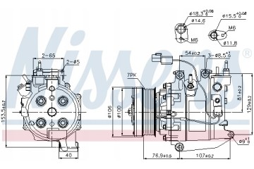 Compressor air conditioning NISSENS 89246 Part manufacturer Nissens