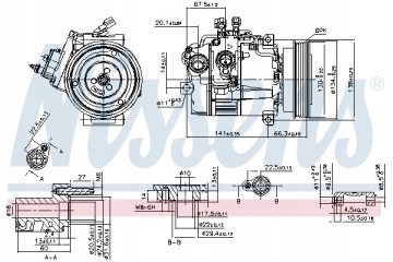 Compressor air conditioning NISSENS 89462 Part manufacturer Nissens