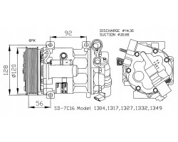 CITROEN C5 04 NRF AIR CONDITIONING COMPRESSOR
