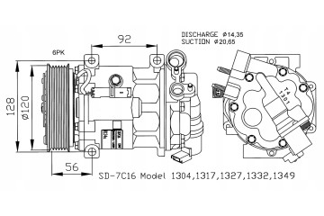 CITROEN C5 04 NRF AIR CONDITIONING COMPRESSOR