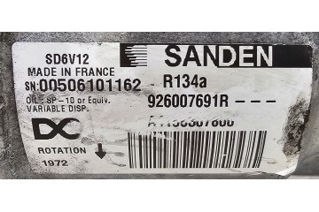 NEW ORIGINAL COMPRESSOR AIR CONDITIONING COMPRESSOR RENAULT KANGOO II 1 5 DCI Catalog number of the part 926007691R RENAULT OE O
