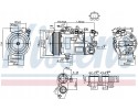 Compressor air conditioning NISSENS 890802 Part manufacturer Nissens