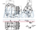 Compressor air conditioning NISSENS 890128 Part manufacturer Nissens