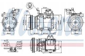 Compressor air conditioning NISSENS 89286 Part manufacturer Nissens
