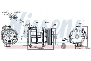COMPRESSOR AIR CONDITIONING COMPRESSOR 89084 NISSENS Catalog number of substitutes ACAUTO AC 01DN080 ACAUTO AC 03XX01 ACAUTO AC 