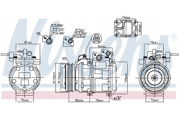 Compressor air conditioning NISSENS 89271 Part manufacturer Nissens