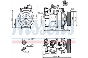 Compressor air conditioning NISSENS 89223 Part manufacturer Nissens