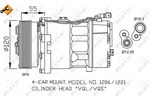 COMPRESSOR AIR CONDITIONING COMPRESSOR 32064 NRF AUDI A3 Quality of parts according to GVO Q original with factory logo OEM OES