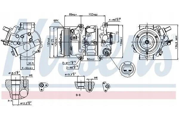COMPRESSOR AIR CONDITIONING COMPRESSOR 89314 NISSENS Catalog number of substitutes ACAUTO AC 01DN191 ACAUTO AC 02DN07 ACAUTO AC 