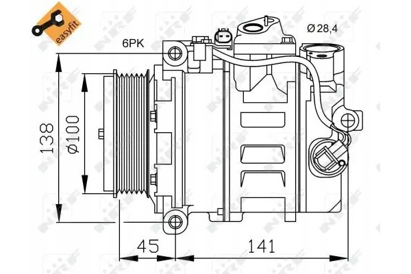 COMPRESSOR AIR CONDITIONING COMPRESSOR 32256 NRF Car type buses cargo vans passenger cars