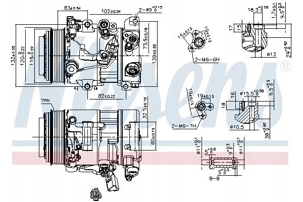 COMPRESSOR AIR CONDITIONING COMPRESSOR 890156 NISSENS Product weight with unit packaging 11 kg