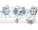 COMPRESSOR AIR CONDITIONING COMPRESSOR 890266 NISSENS Catalog number of substitutes Airstal 10 2143 Airstal 105 2095 Airstal 106