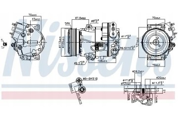 COMPRESSOR AIR CONDITIONING COMPRESSOR 890266 NISSENS Catalog number of substitutes Airstal 10 2143 Airstal 105 2095 Airstal 106
