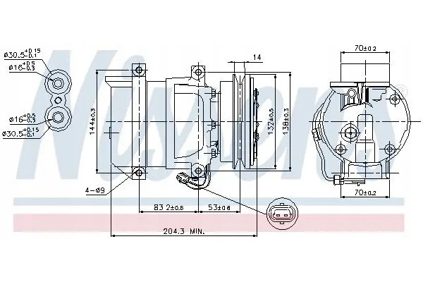 COMPRESSOR AIR CONDITIONING COMPRESSOR 89108 NISSENS Quality of parts according to GVO Q original with factory logo OEM OES