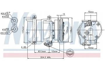 COMPRESSOR AIR CONDITIONING COMPRESSOR 89108 NISSENS Quality of parts according to GVO Q original with factory logo OEM OES