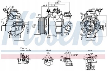 Compressor air conditioning NISSENS 890793 Part manufacturer Nissens