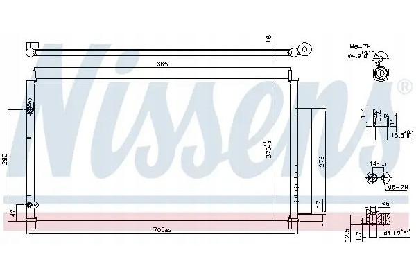 CONDENSER AIR CONDITIONING COOLER 940446 NISSENS Catalog number of the original HONDA 80110TV0E01 HONDA 80110TV1E01
