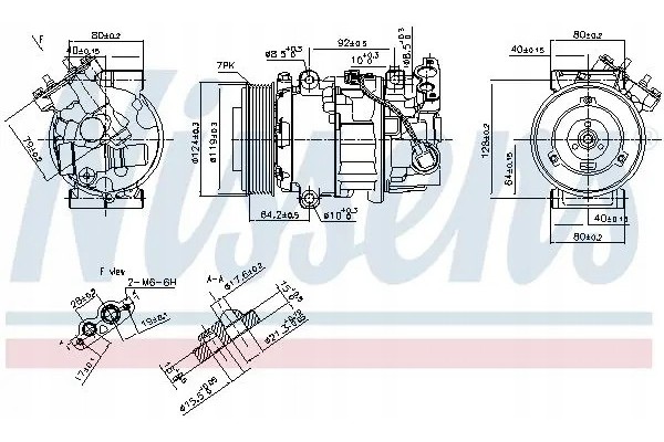 COMPRESSOR AIR CONDITIONING COMPRESSOR 890299 NISSENS Product weight with unit packaging 11 kg