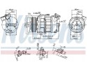 COMPRESSOR AIR CONDITIONING COMPRESSOR 890656 NISSENS Catalog number of the original NISSAN 2763000Q0A NISSAN 2763000Q3K NISSAN 