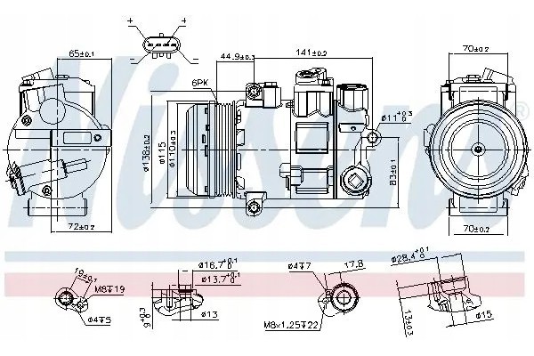 COMPRESSOR AIR CONDITIONING COMPRESSOR 890645 NISSENS Catalog number of substitutes ACAUTO AC 01DN210 ACAUTO AC 02DN03 Y ACAUTO 