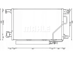 Mahle AC 662 000S Condensador de aire acondicionado