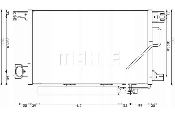 Air conditioning coolers condensation MAHLE AC 662 000S
